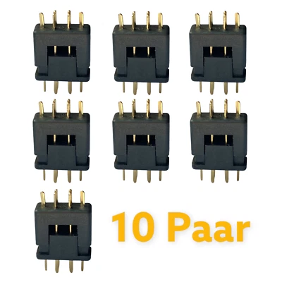 VUNIVERSUM® ✅ 10 Paar MPX Schwarz 6Pin 6P Hochstromstecker Stecker Buchse Steckverbinder RC