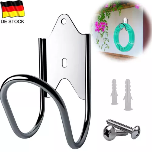 Gartenschlauchhalter, Robuste Edelstahl-Schlauchaufhängung, Wandhalterung DHL - Bild 1 von 11