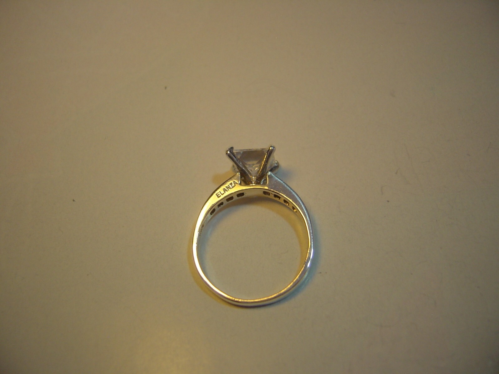 vintage solid silver superb square solitaire cubi… - image 3