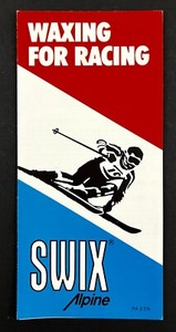 1980s Swix Alpine Waxing For Racing Vintage Skiing Board Wax Guide Brochure