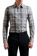 Saint Laurent Men's Plaid Dress Shirt Size 15 15 1/2 15 3/4 17 17 1/2