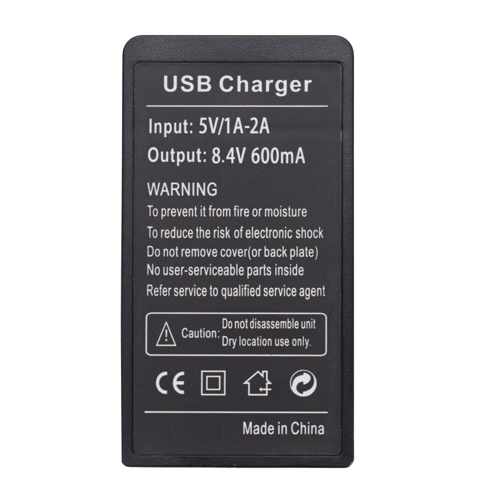 Caricabatterie USB Universale Per Sony NP-FM50, FM55H, DSC-F717, F828, R1 E Altri