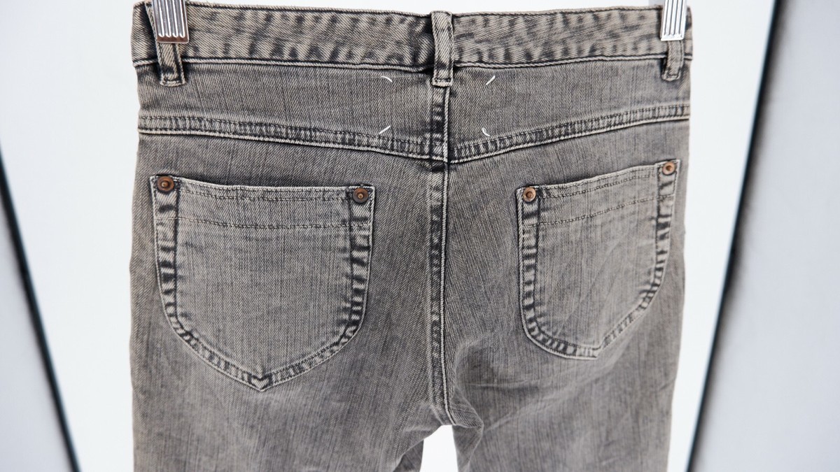 パンツ 00s maison martin margiela slim pants Maison Martin Margiela 1 gray denim skinny ladies 28 pants 90s