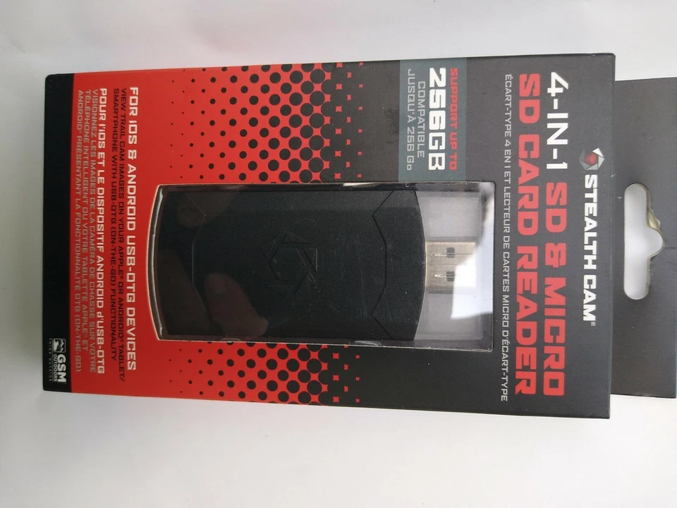 Lector de tarjetas 4 en 1 CD y Micro CD 256 GB para dispositivos iOS y Android USB OTG Foto 2 de 2