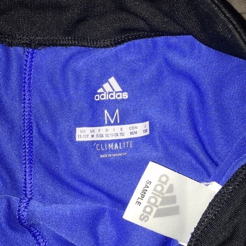 Adidas Purple and Black Sample Print Youth Leggings Size Medium - Picture 7 of 8
