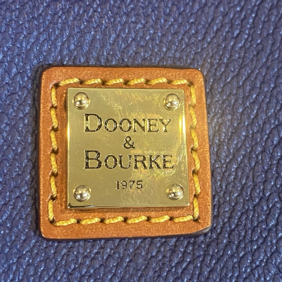 Cartera Muñequera Dooney & Bourke Grande Azul Medianoche Delgada Grano Guijarro Cuero Foto 4 de 4