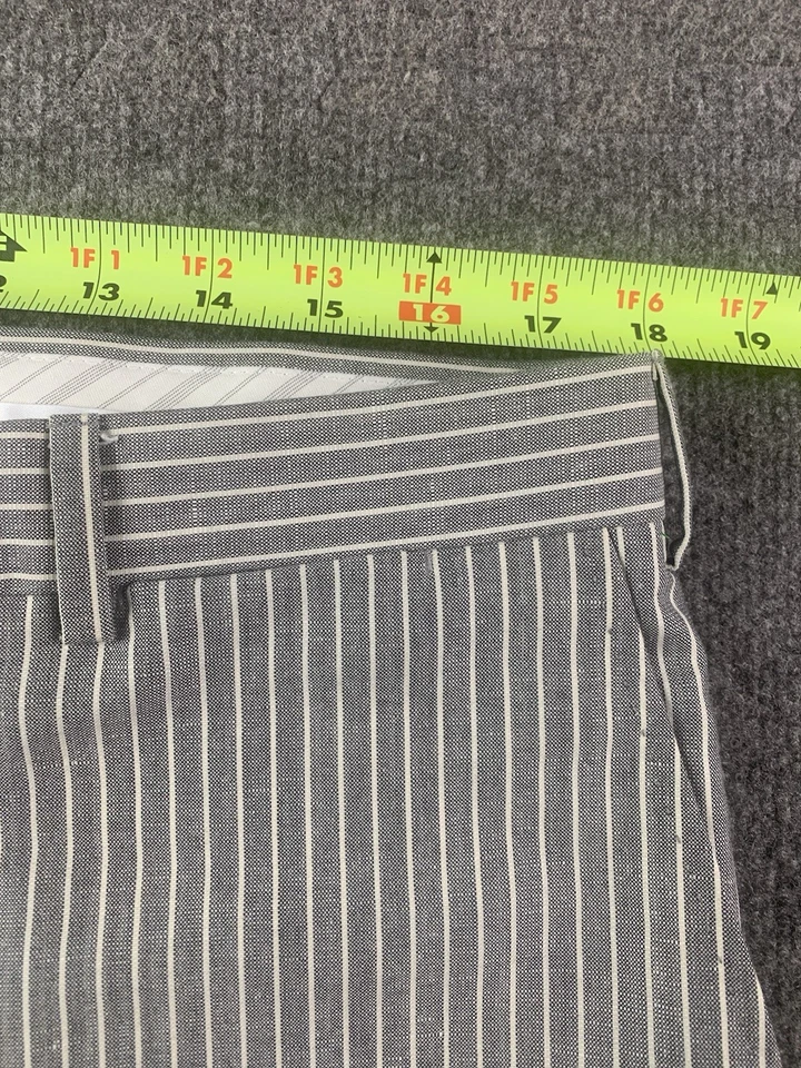 Pal Zileri Mens Wool/Linen Flat Front Dress Pants Sz 36x33 Gray/White - Image 3 of 4