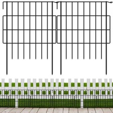 Animal Barrier Fence 17in H x 10.6ft L , No Dig Decorative Garden Fence with...