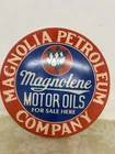 Vintage Style Metal Sign Magnolia Petroleum Company Motor Oil 12 X 1”