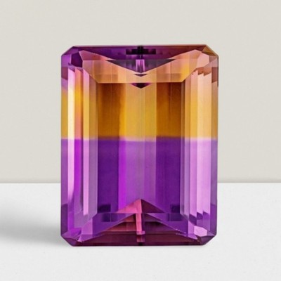 Ametrine Octagon Cut Gemstone 6.1 Cts - 14x10 mm Lustrous Loose Gem #