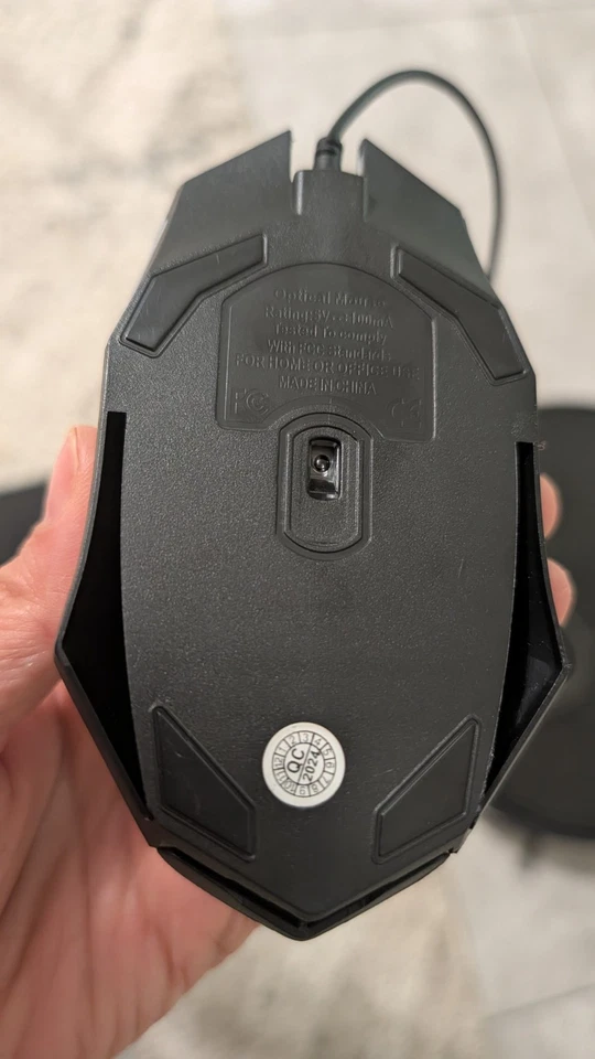 RGB Gaming Mouse, 1600 DPI USB Wired Computer Mice, 3D Scroll Wheel, Adjustable - Image 4 of 4