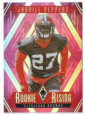 2017 Panini Phoenix Jabrill Peppers Rookie Rising Pink Card #RR-2 Browns RC /199. rookie card picture