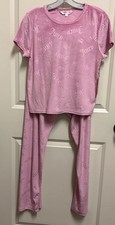 Juicy Couture Pink Velour Loungewear Pajama Set NWT Size L BRAND NEW 2 pieces