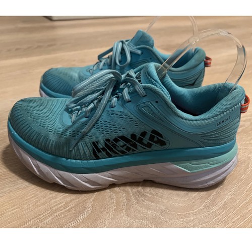 Hoka One One Bondi 7 Aquarelle Athletic Running Shoes Sneaker Women's Size 7.5 - Picture 3 of 8