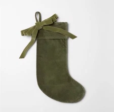 Green Velvet Bow Christmas Stocking -  Threshold™ designed with Studio McGee