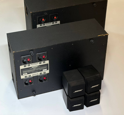 Bose Acoustimass AM-5 Speaker System Lot 2 Bass Modules 2 Double Cube Speakers