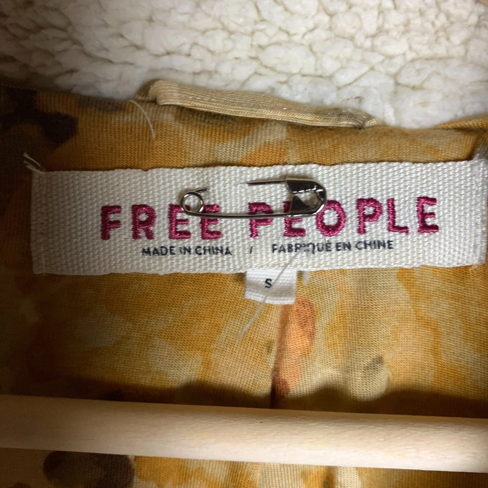 Abrigo Free People Tessa Teddy Longline Imitación Sherpa Pequeño Gran Tamaño Boho Chic Foto 4 de 4