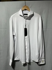 NWT Greyson Omaha  White Long Sleeve Dress Shirt Mens Size Large