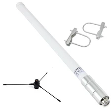 UHF Fiberglass Antenna 400-470MHz Ground Plane Kit GMRS Ham Radio Scanner