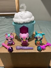 Magic Mixies Mixlings Lot 3 Mini Figures, 2 Wands, One Cauldron And 1 Dropper