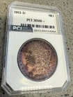 1921-D Morgan Silver Dollar PCI M S 6 6+ Stunning Purple Gold Tone