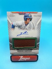 Adrian Santana 2025 Topps Pro Debut Chrome Jumbo Auto Mem 193/250 Riverdogs Rays