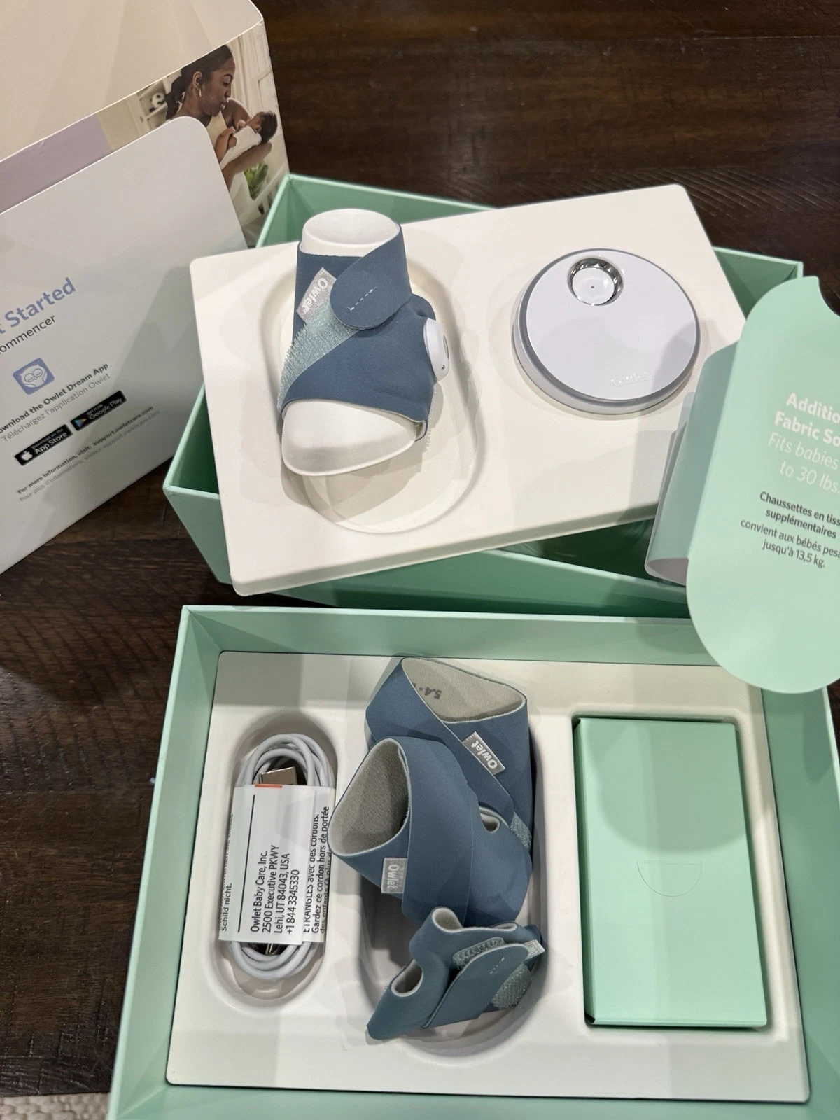 Owlet Dream Sock Bedtime Blue Heart Rate Monitor FDA-Cleared Smart Baby Monitor