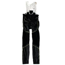 Louis Garneau Men L Course Elite Bib Tight Cold Weather Cycling Pant Black Green