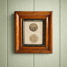 Georgian Pocket Watch Sampler Pair in Hair Work and Paste Work Needle Lace 1790s