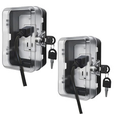 Child Proof Outlet Lock Box with 2 Durable Keys - Heavy Duty Safety Cover for Ba