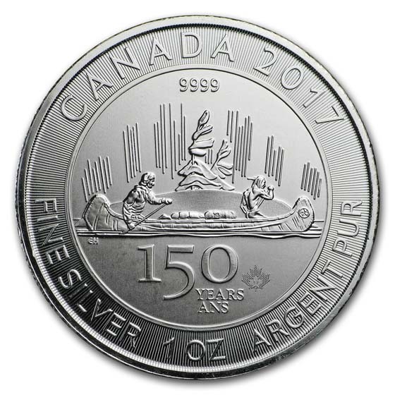 2017 Canada 1 oz Silver $5 150th Anniversary Voyageur BU | eBay