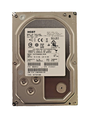 HGST HUS724020ALS640 0B26912 2TB 7.2K 3.5'' SAS HDD Server Hard Drive