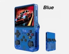 Blue R36S Handheld Game Console 3.5 Inch IPS Screen 20000+ Games Video Games