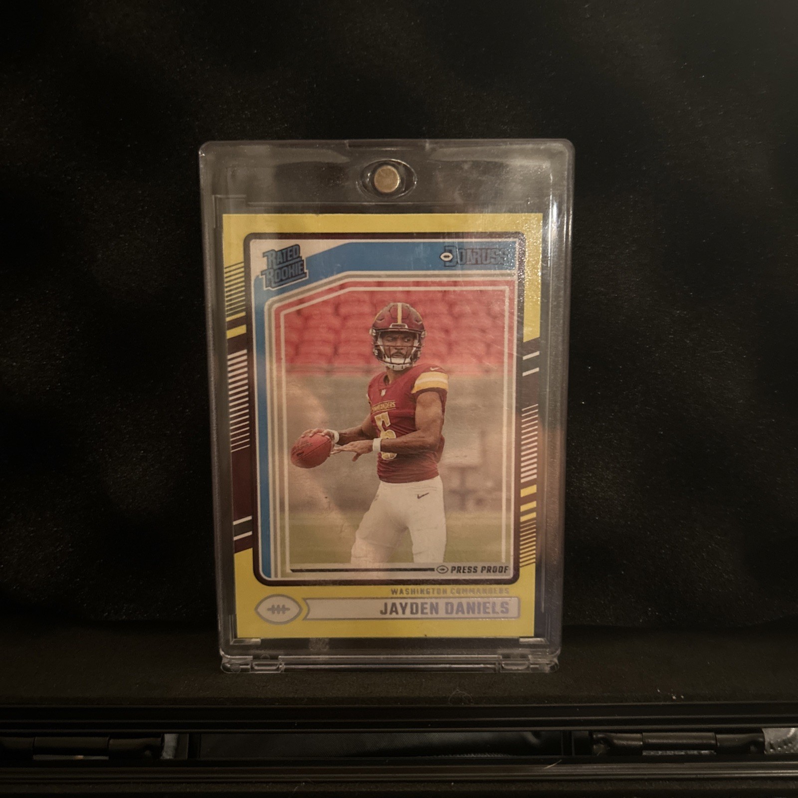 2024 Panini Donruss Jayden Daniels Rookie #389 Yellow Press Proof Commanders RC