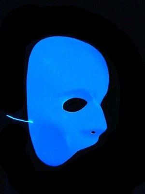 FESTARTIKEL MÜLLER GMBH UV Schwarzlicht Augenmaske Halbmaske weiß Phantom