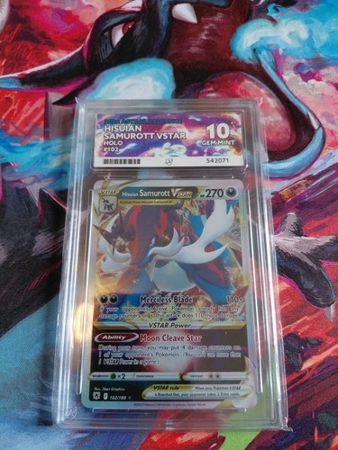 Pokémon TCG Hisuian Samurott VSTAR Ace Graded 10 Pecrfect subs pop 6.