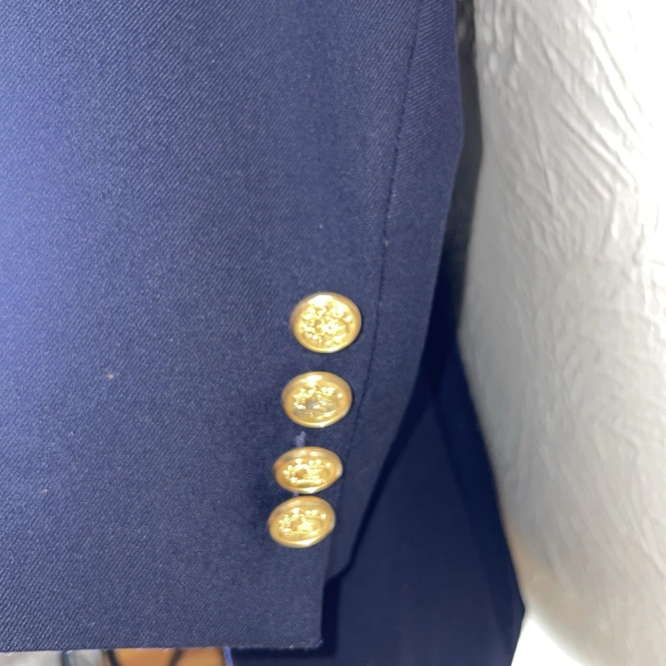 Blazer Abrigo Deportivo Nordstrom Vintage 44L Para Hombre Doble Pecho Con Botones Dorados Foto 4 de 4
