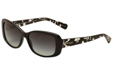 Coach Women's HC8168 534811 Sunglasses Black/Crystal Mosaic/Light Grey Gradient