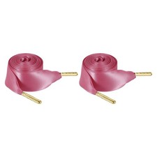 2Pair Satin Ribbon Shoelaces, 2cm Ribbon Shoe Laces 150cm Long Fuchsia