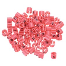 100 Pack Clothes Hanger Marker Number 54 Size Tag Fit 3.5mm Rod Peach Pink