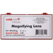 Weldcote Metals 3.00 Glass Magnifying Lens 2 x 4-1/4"