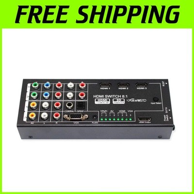 8-in-1 HDMI Converter: VGA AV Ypbpr Component to HDMI**$