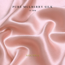 Pale Blush 100 Pure Mulberry Silk Fabric by the Yard 44" width 19 mm 6A Grade