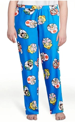 WOMENS NINTENDO SLEEP PANTS WITH POCKETS SUPER MARIO SIZE 3X (22W-24W) NEW