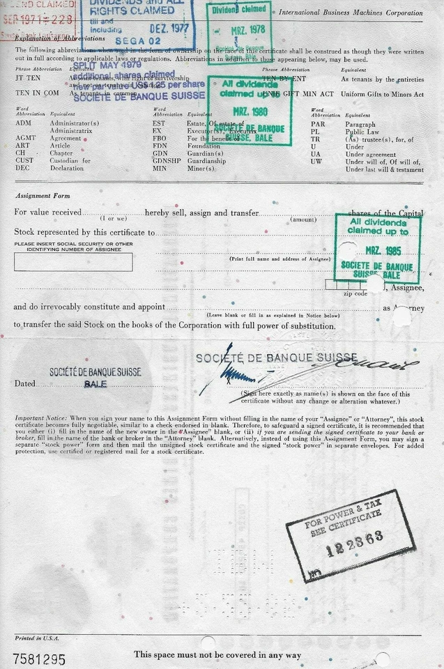 ALLE ORIGINI DI IBM  VERA AZIONE   FONDATORI A  FIRMA   Thomas J. Watson  jr -6 - Immagine 4 di 4