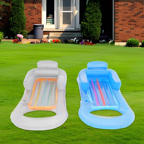 2pcs Pool-Schwimmliege Poolschwimmer mit Tassenhalterung aufblasbare Schwimmbad - Bild 5 von 23