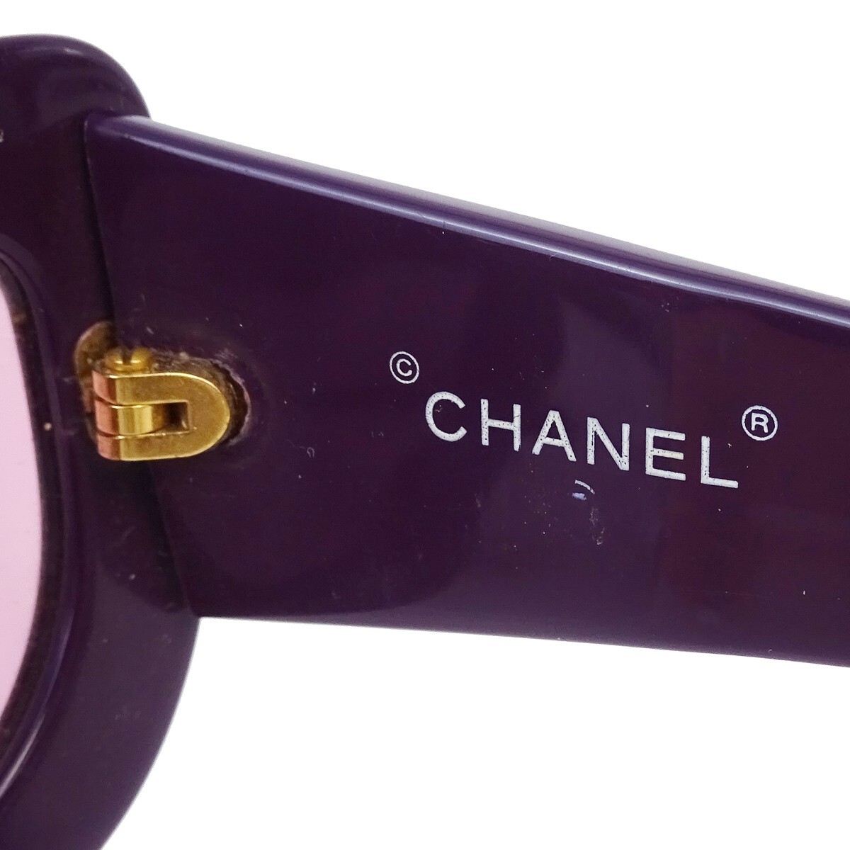 Chanel Sunglasses Eyewear Purple Small Good 05979 93230