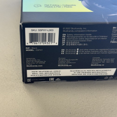 NEW Skullcandy Riff Wired On Ear Headphones with Mic Black - Picture 14 of 17