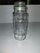 Vintage Planters Mr. Peanut Glass Jar With Lid 