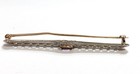 Vintage 10k Gold Sim Amethyst Pin Brooch Baguette Cut — photo 4